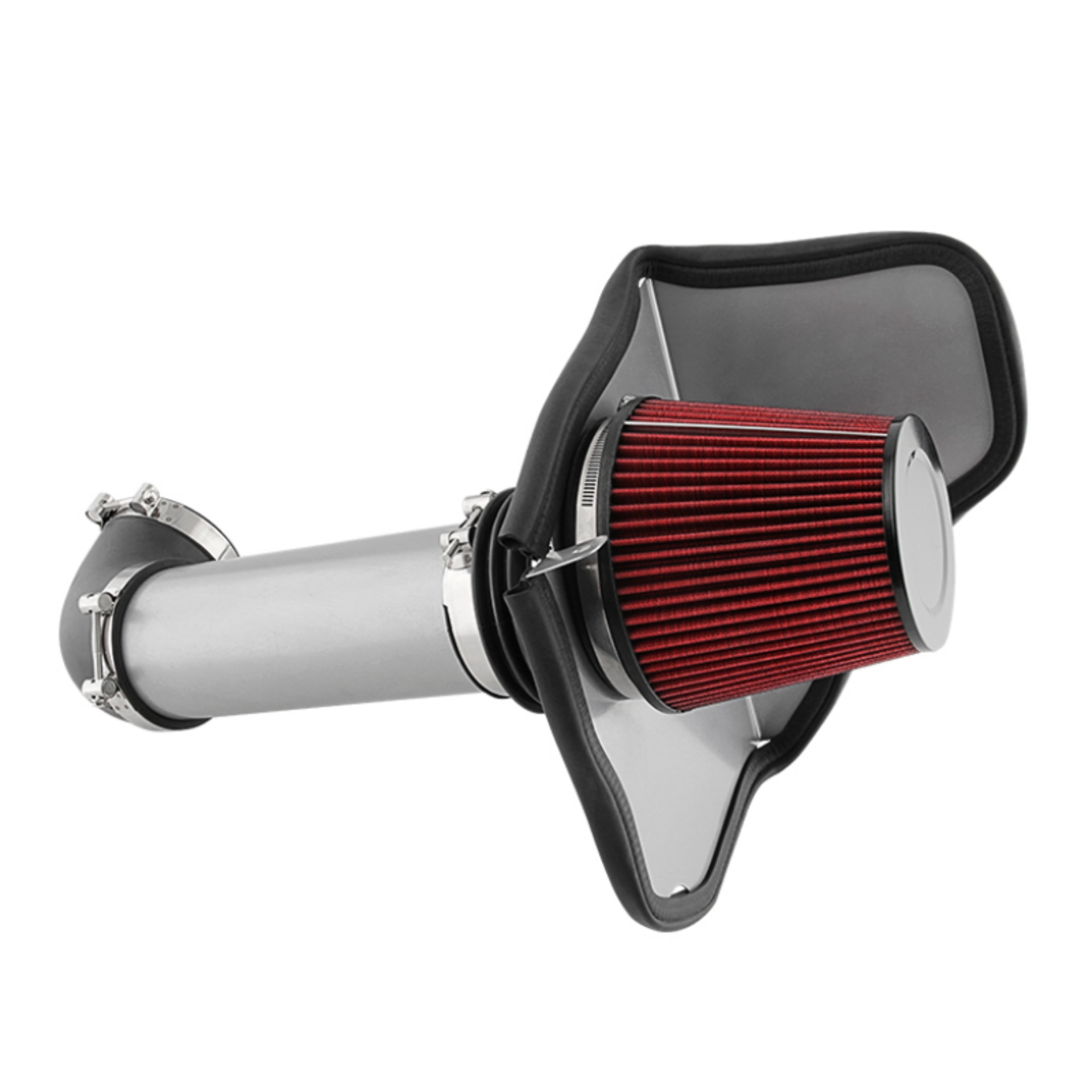 Picture of Xtune Chrysler 300C 05-10 5-7L 6-1L V8 Intake  w-Heat Shield Red Filter  Gray IN-HS-DCH05V8-57-GY