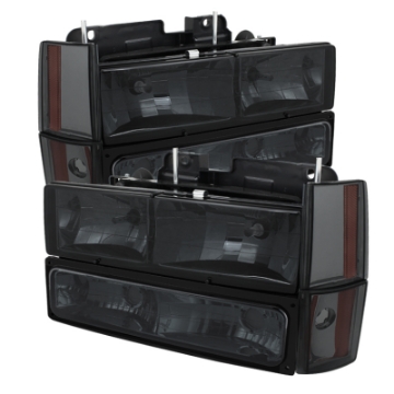 Picture of xTune GMC Yukon 92-93 Crystal Headlights w- Corner & Bumper Smoke HD-JH-GMCCK88-AM-SM-SET