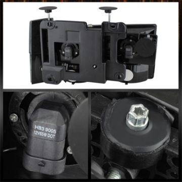 Picture of xTune GMC Yukon 92-93 Crystal Headlights w- Corner & Bumper Black HD-JH-GMCCK88-AM-BK-SET