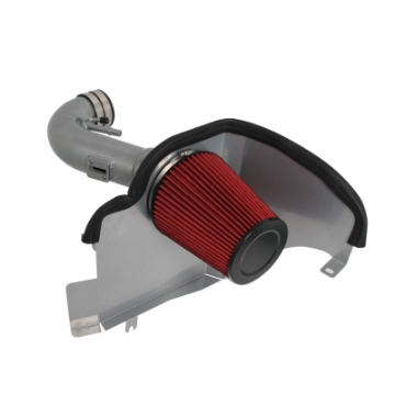 Picture of Xtune Ford MUStang 2011-2013 Gt 5-0L V8 Intake  w-Heat Shield Red Filter  Gray IN-HS-FM11V8-50-GY