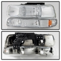 Picture of xTune Chevy Tahoe 00-06 Amber Crystal Headlights w- Bumper Lights Chrome HD-JH-CSIL99-SET-AM-C