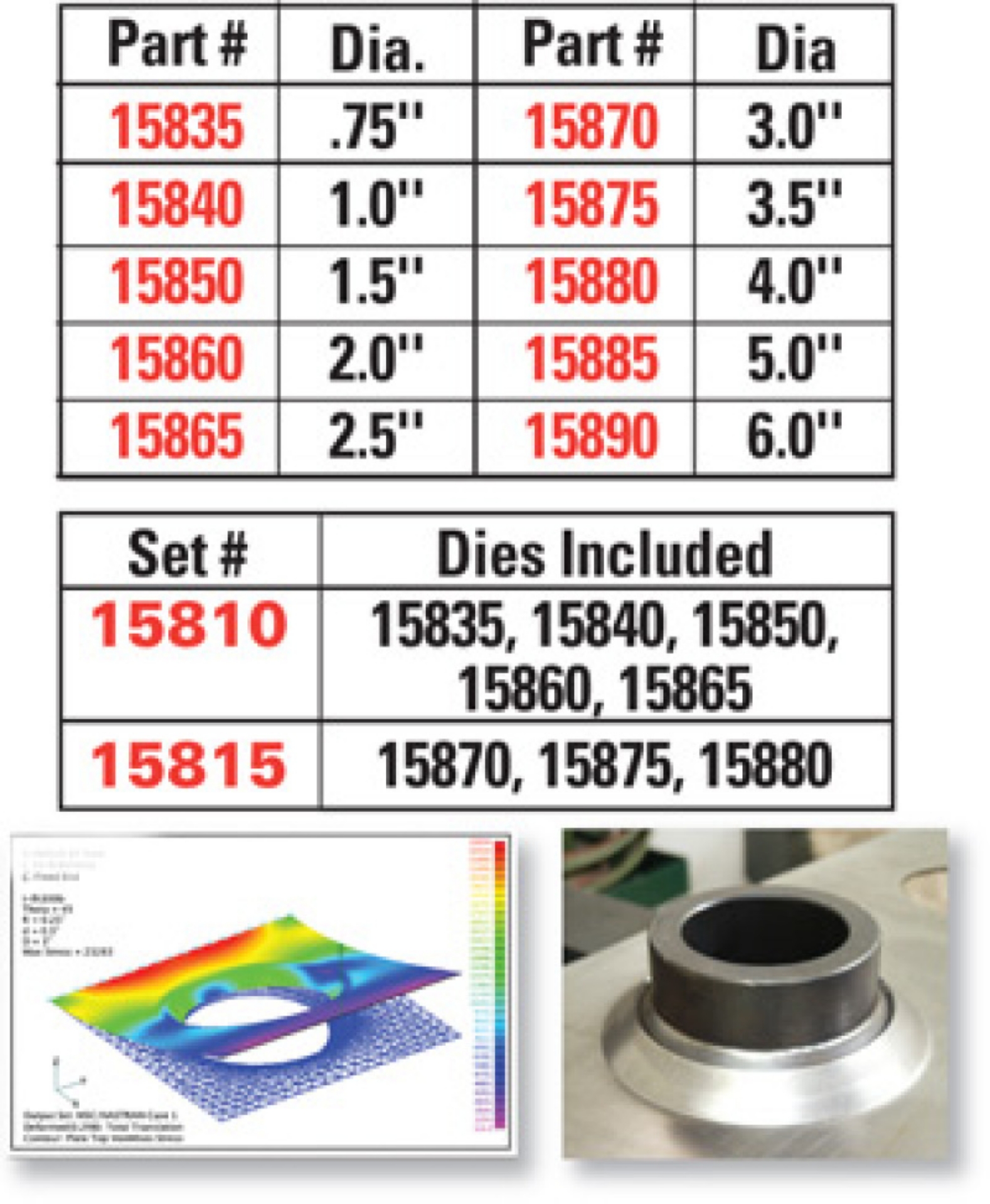 Picture of SPC Performance 3-0in- FLARED HOLE DIE