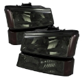 Picture of xTune Chevy Silverado 2500HD 03-06 Crystal Headlights w- Amber Lights Smoke HD-JH-CSIL03-AM-SM-SET
