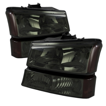 Picture of xTune Chevy Silverado 2500HD 03-06 Crystal Headlights w- Amber Lights Smoke HD-JH-CSIL03-AM-SM-SET