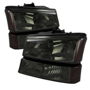 Picture of xTune Chevy Silverado 2500HD 03-06 Crystal Headlights w- Amber Lights Smoke HD-JH-CSIL03-AM-SM-SET