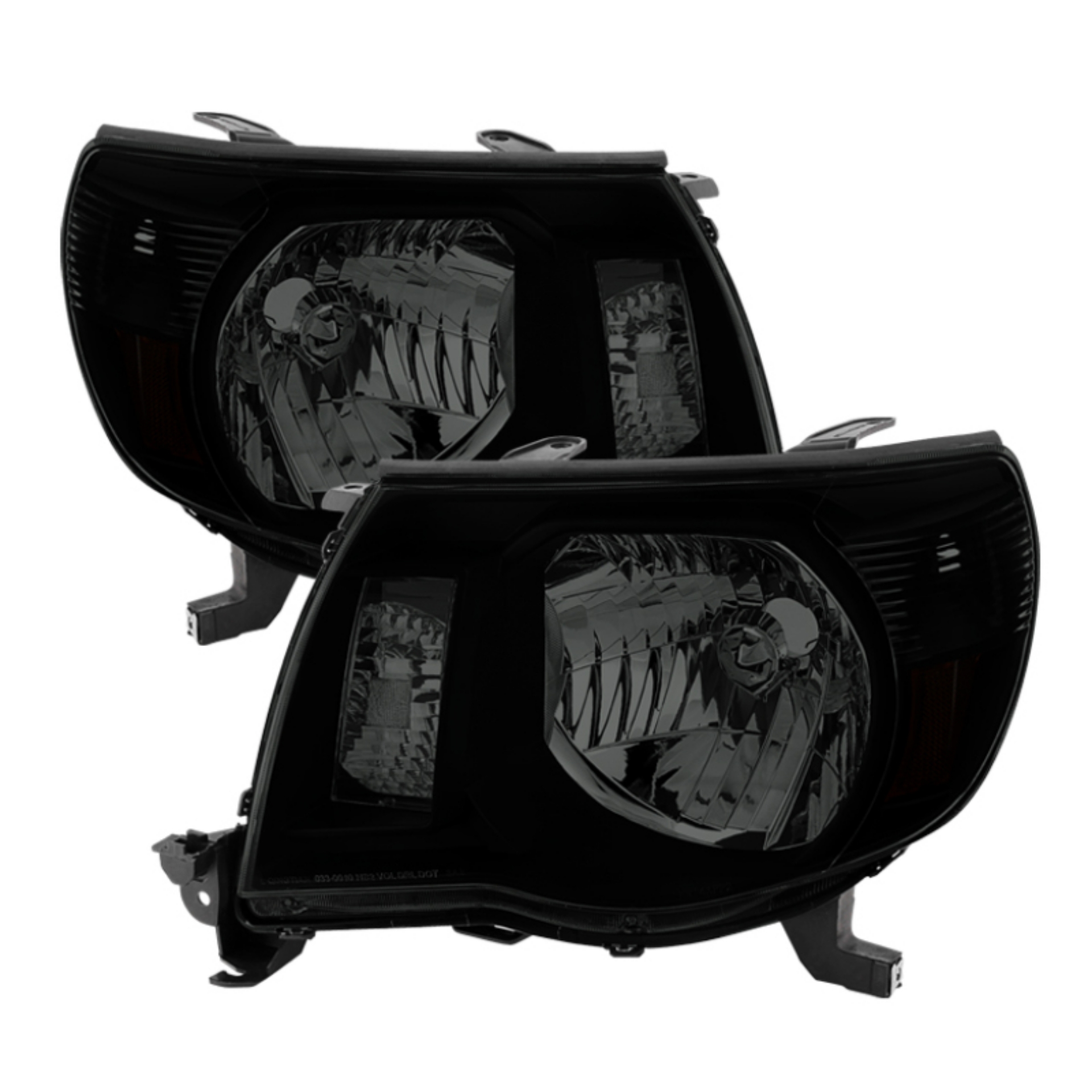 Picture of xTune Toyota Tacoma 05-11 Amber Crystal Headlights Black Smoked HD-JH-TT05-AM-BSM