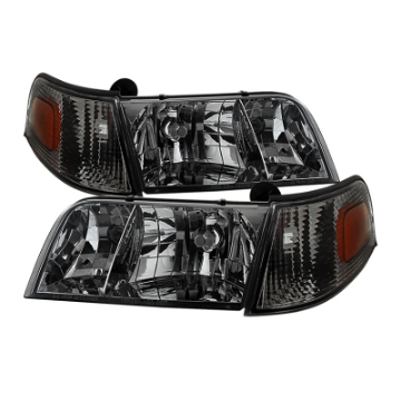 Picture of xTune Crown Victoria 98-11 Crystal Headlights w- Corner Lights Set Smoked HD-JH-CRVI98-SET-SM