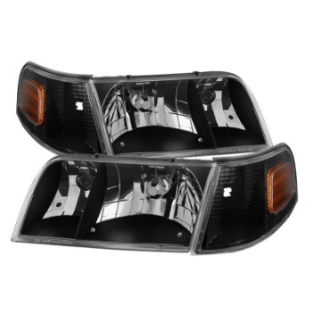 Picture of xTune Crown Victoria 98-11 Crystal Headlights w- Corner Lights Set Black HD-JH-CRVI98-SET-BK