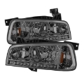 Picture of xTune Dodge Charger 06-10 1Pc LED Crystal Headlights Smoke HD-ON-DCH05-1PC-LED-SM