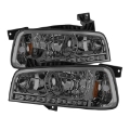 Picture of xTune Dodge Charger 06-10 1Pc LED Crystal Headlights Smoke HD-ON-DCH05-1PC-LED-SM