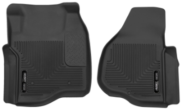Picture of Husky Liners 11-12 Ford F250-F350-F450 Series Reg-Super-Crew Cab X-Act Contour Black Floor Liners