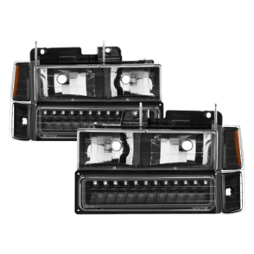 Picture of xTune 92-94 Blazer Full Size Corner-LED Bumper Headlights Black HD-JH-CCK88-LED-AM-BK-SET