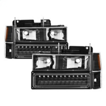 Picture of xTune 92-94 Blazer Full Size Corner-LED Bumper Headlights Black HD-JH-CCK88-LED-AM-BK-SET