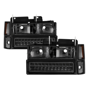 Picture of xTune 92-94 Blazer Full Size Corner-LED Bumper Headlights Smoke HD-JH-CCK88-LED-AM-SM-SET