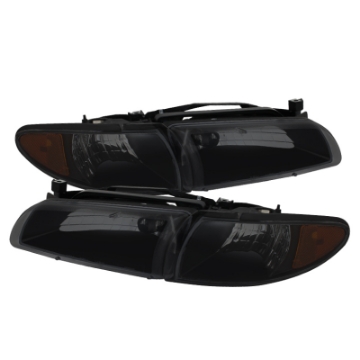 Picture of xTune Pontiac Grand Prix 97-03 Crystal Headlights w- Amber Corner Lights HD-JH-PGPRIX-SET-AM-BSM