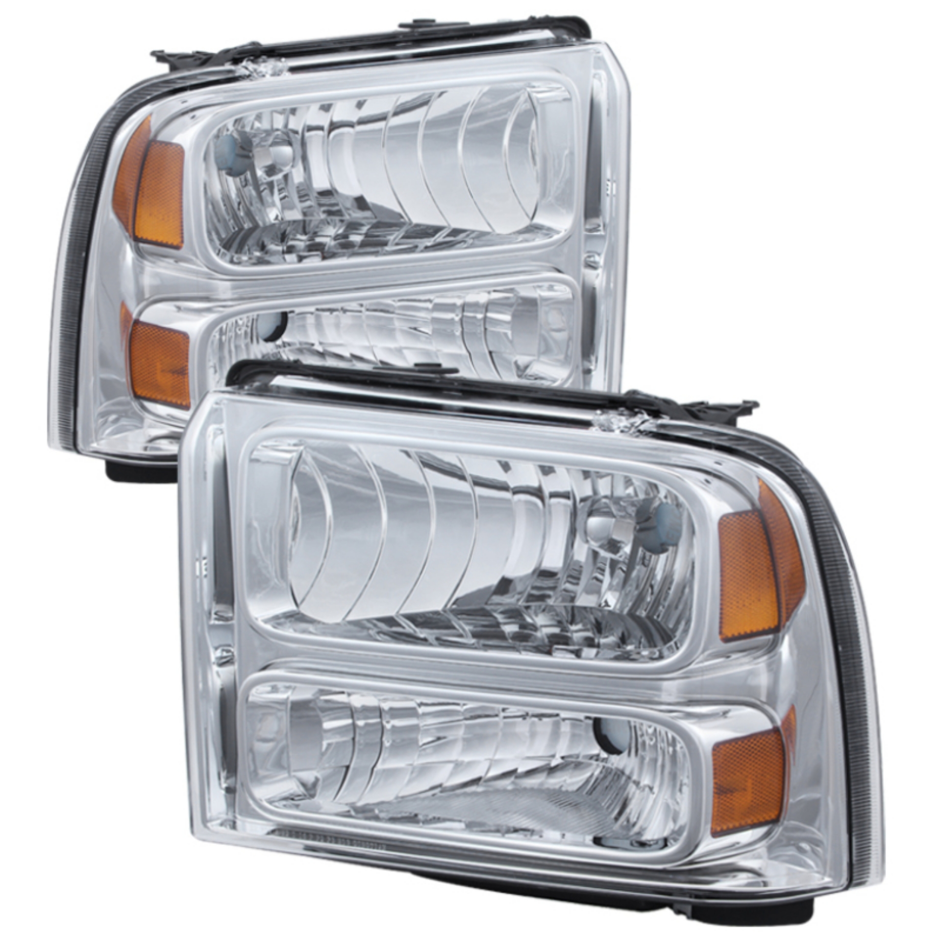 Picture of Xtune Ford F250-350-450 Super Duty 05-07 Crystal Headlights Chrome HD-JH-FS05-AM-C