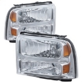 Picture of Xtune Ford F250-350-450 Super Duty 05-07 Crystal Headlights Chrome HD-JH-FS05-AM-C