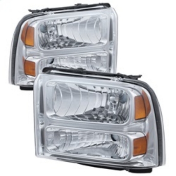 Picture of Xtune Ford F250-350-450 Super Duty 05-07 Crystal Headlights Chrome HD-JH-FS05-AM-C