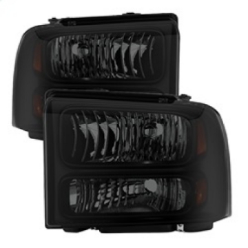 Picture of xTune Ford F250-350-450 Super Duty 05-07 Crystal Headlights Black Smoked HD-JH-FS05-AM-BSM
