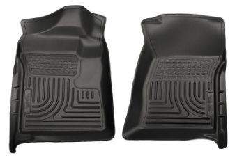 Picture of Husky Liners 07-12 Chevrolet Silverado-GMC Sierra Regular Cab WeatherBeater Black Floor Liners