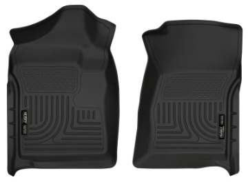 Picture of Husky Liners 07-12 Chevrolet Silverado-GMC Sierra Regular Cab WeatherBeater Black Floor Liners