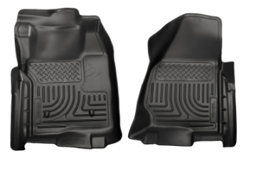 Picture of Husky Liners 11-12 Ford SuperDuty Regular Cab WeatherBeater Black Floor Liners