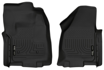 Picture of Husky Liners 2012-5 Ford SuperDuty-F-250-F-350 Regular Cab WeatherBeater Black Floor Liners
