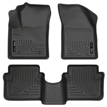 Picture of Husky Liners 11-12 Dodge Avenger-Chrysler 200 WeatherBeater Combo Black Floor Liners