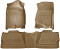 Picture of Husky Liners 07-12 Chevy Silverado-GMC Sierra Crew Cab WeatherBeater Combo Tan Floor Liners
