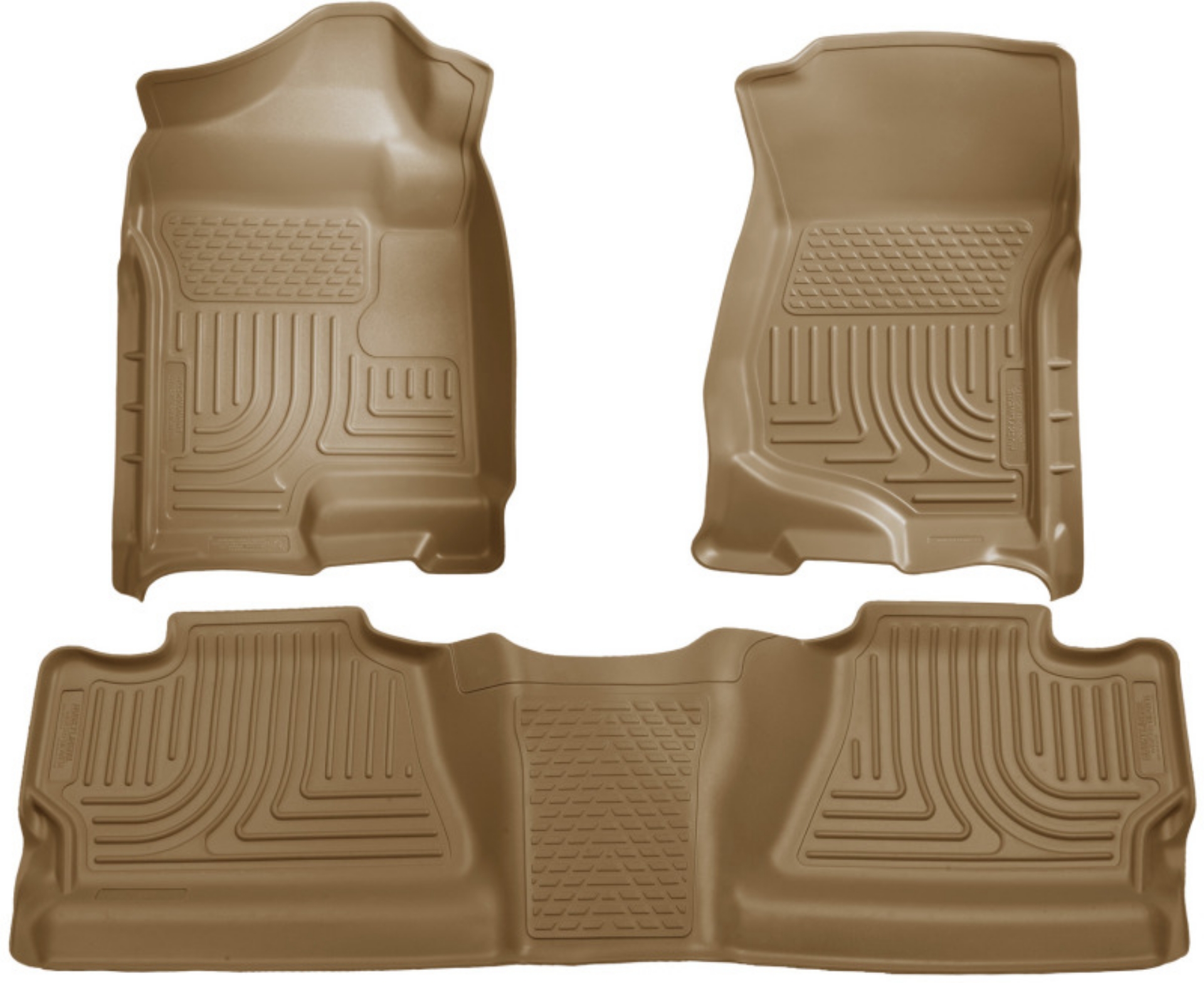 Picture of Husky Liners 07-12 Chevy Silverado-GMC Sierra Crew Cab WeatherBeater Combo Tan Floor Liners