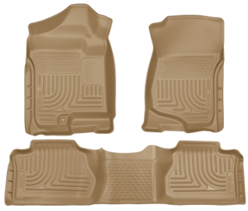 Picture of Husky Liners 07-12 Chevy Silverado-GMC Sierra Extended Cab WeatherBeater Combo Tan Floor Liners