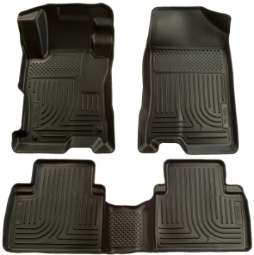 Picture of Husky Liners 06-09 Ford Fusion-07-09 Lincoln MKZ FWD WeatherBeater Combo Black Floor Liners