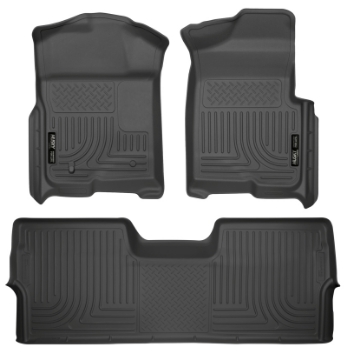 Picture of Husky Liners 09-12 Ford F-150 Super Crew Cab WeatherBeater Combo Black Floor Liners