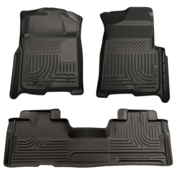 Picture of Husky Liners 09-12 Ford F-150 Super Cab WeatherBeater Combo Black Floor Liners