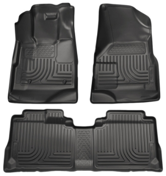 Picture of Husky Liners 09-12 Ford Escape-Mazda Tribute Base-Hybrid WeatherBeater Combo Black Floor Liners