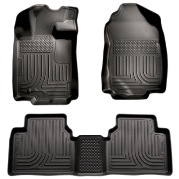 Picture of Husky Liners 10-12 Ford Fusion-Lincoln MKZ FWD WeatherBeater Combo Black Floor Liners