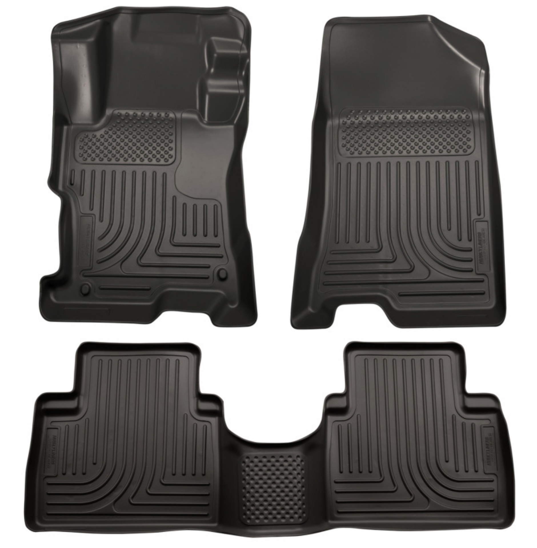 Picture of Husky Liners 08-12 Honda Accord 4DR WeatherBeater Combo Black Floor Liners One Piece for 2nd Row