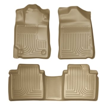 Picture of Husky Liners 07-11 Toyota Camry All WeatherBeater Combo Tan Floor Liners One Piece for 2nd Row