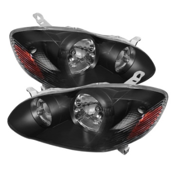 Picture of xTune Toyota Corolla 03-06 Crystal Headlights Black HD-JH-TC03-AM-BK