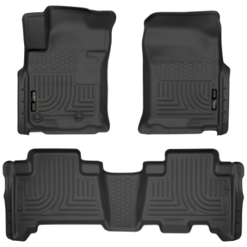 Picture of Husky Liners 10-12 Toyota 4Runner-Lexus GX460 WeatherBeater Combo Black Floor Liners