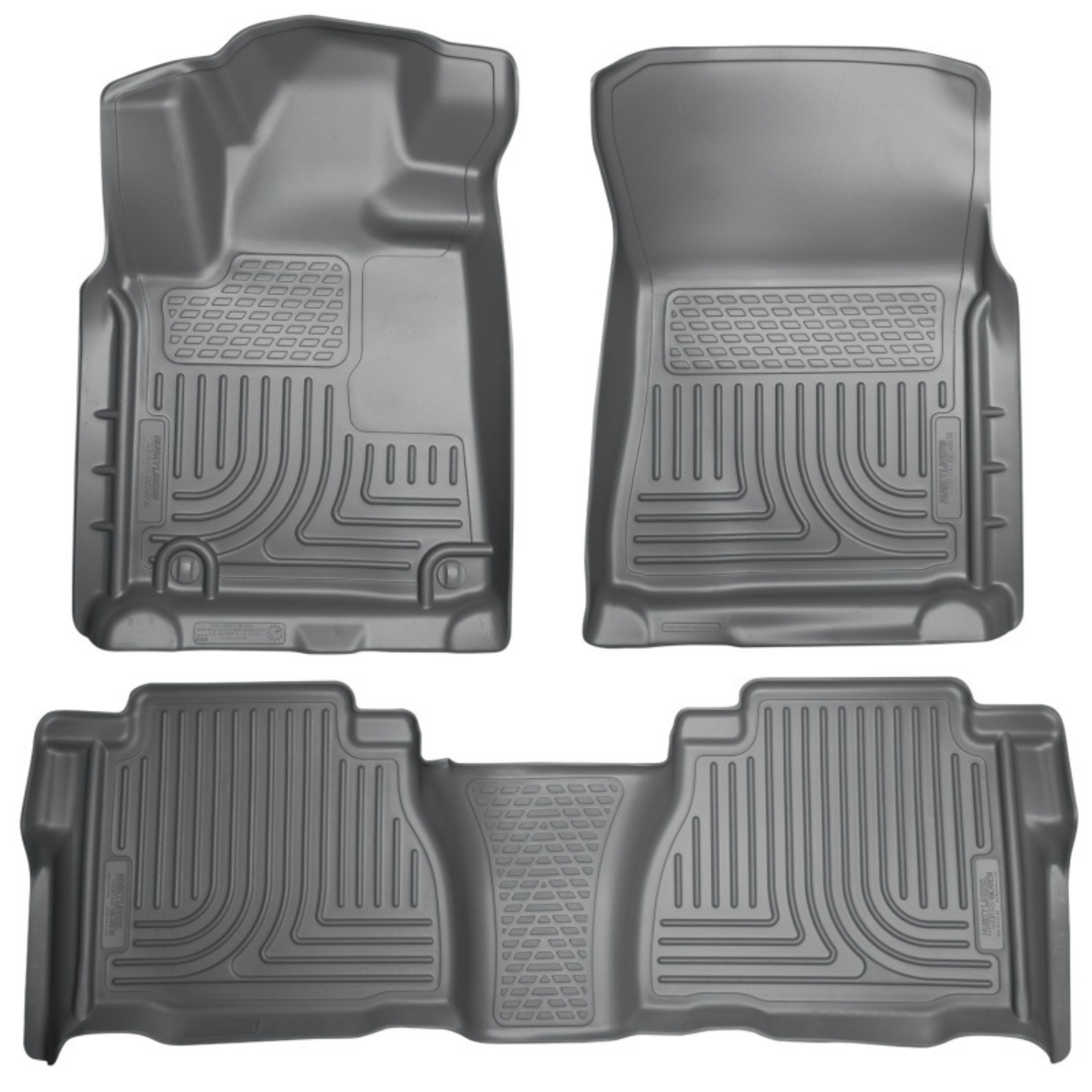 Picture of Husky Liners 2012 Toyota Tundra Double-CrewMax Cab WeatherBeater Combo Gray Floor Liners