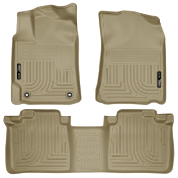Picture of Husky Liners 2012 Toyota Camry WeatherBeater Combo Tan Floor Liners