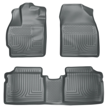 Picture of Husky Liners 10-12 Toyota Prius WeatherBeater Combo Gray Floor Liners