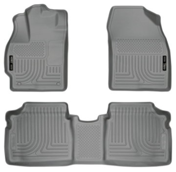 Picture of Husky Liners 10-12 Toyota Prius WeatherBeater Combo Gray Floor Liners