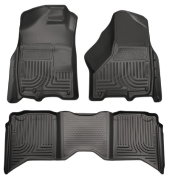 Picture of Husky Liners 2012 Dodge Ram 1500-2500 Crew Cab WeatherBeater Combo Black Floor Liners