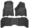 Picture of Husky Liners 2012 Dodge Ram 1500-2500 Crew Cab WeatherBeater Combo Black Floor Liners