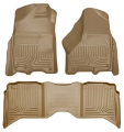 Picture of Husky Liners 2012 Dodge Ram 1500-2500-3500 Crew Cab WeatherBeater Combo Tan Floor Liners
