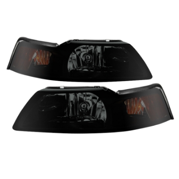 Picture of Xtune Ford MUStang 99-04 OEM Amber Headlights Black Smoked HD-JH-FM99-AM-BSM