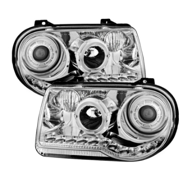 Picture of xTune Chrysler 300C 05-10  Not 300  Halo Projector Headlights Chrome PRO-JH-C300C-LED-C