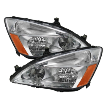 Picture of xTune Honda Accord 03-07 Amber Crystal Headlights Chrome HD-JH-HA03-AM-C